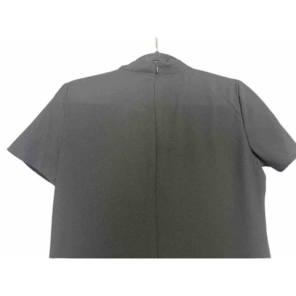 CeCe Bow Neck Short Sleeve A-Line Black Dress Women’s New $129 Size 6 - Picture 14 of 16